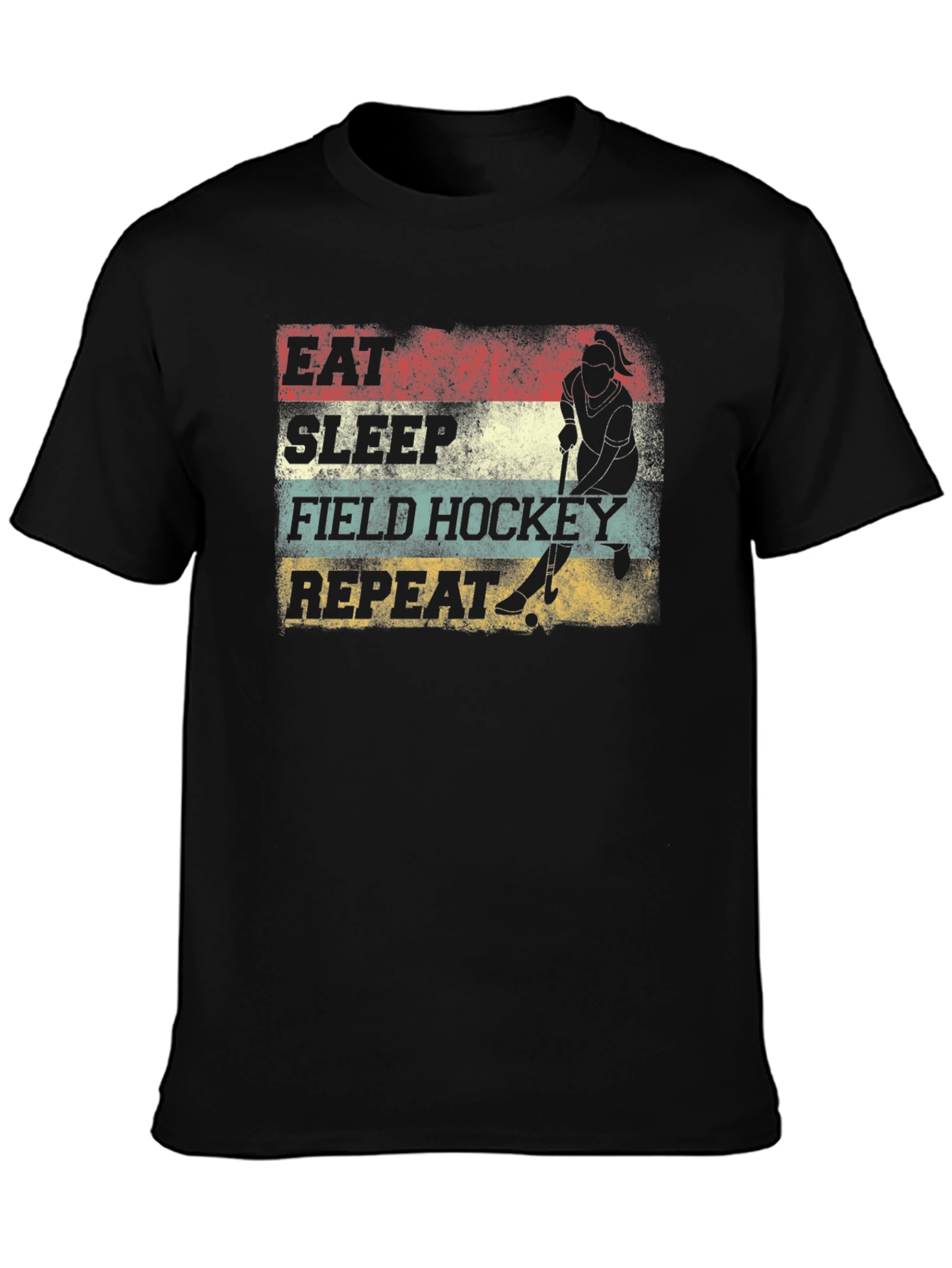 Eat Sleep Field Hockey Repeat Graphic Tee