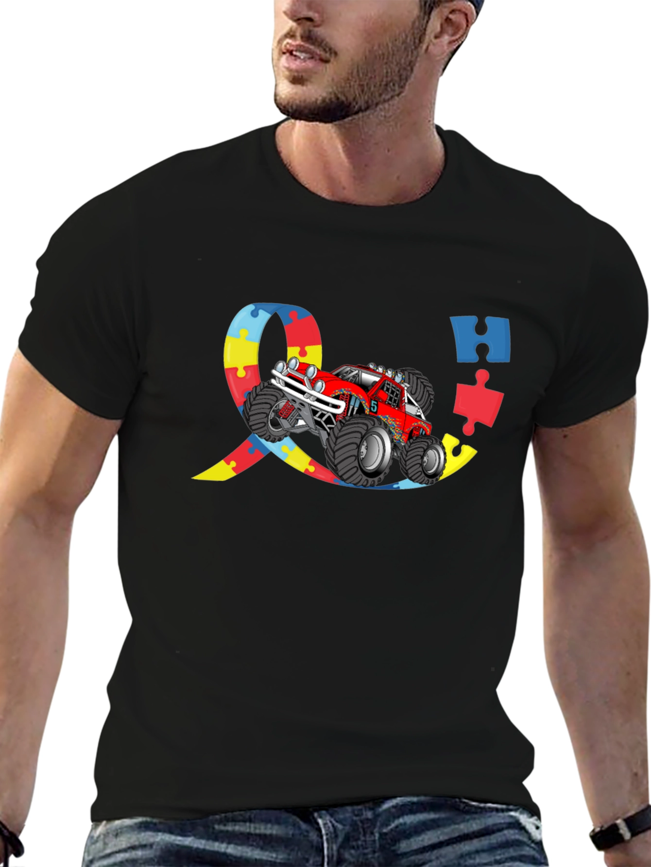 Autism Awareness Monster Truck Graphic Tee