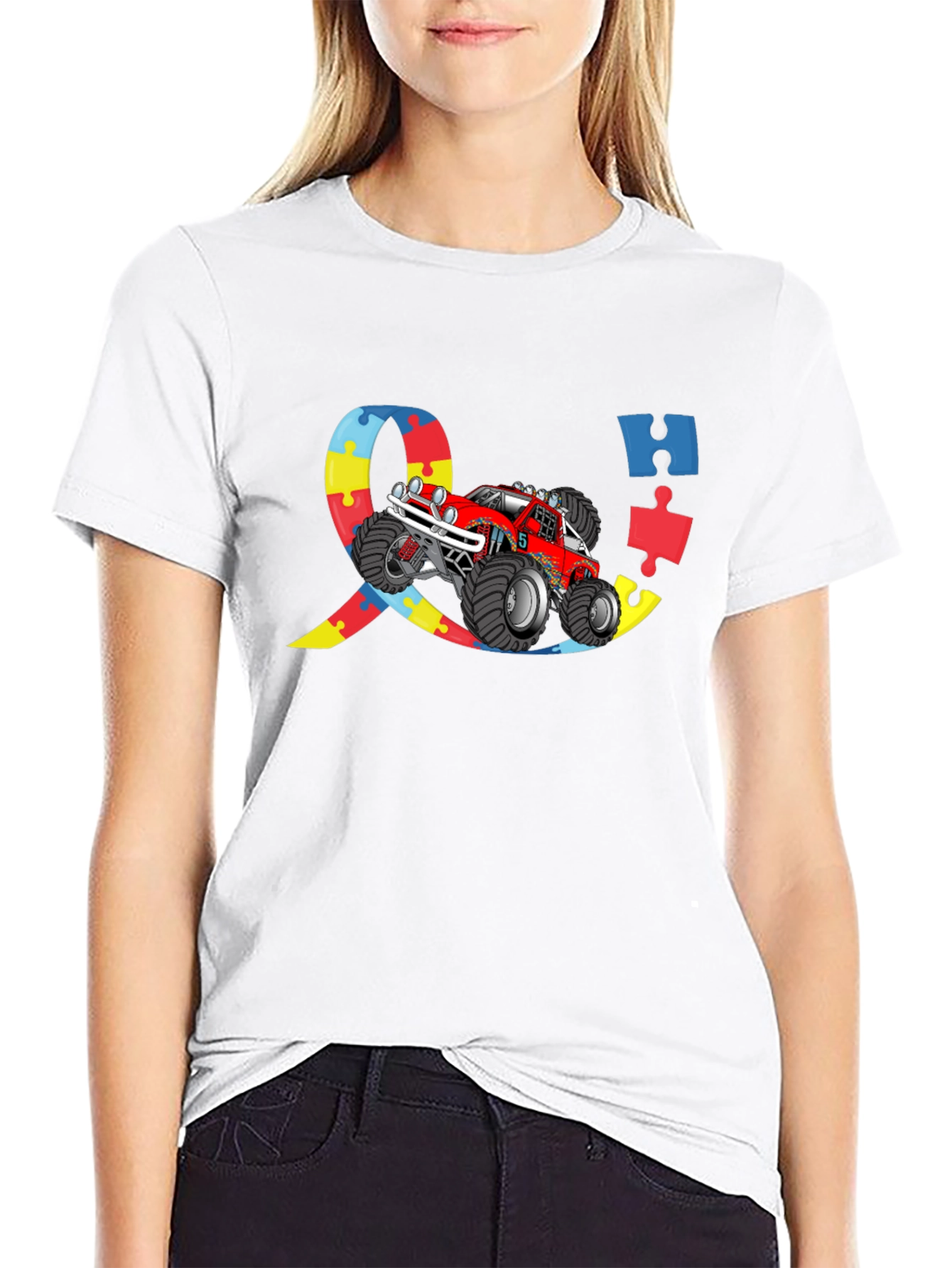 Autism Awareness Monster Truck Graphic Tee