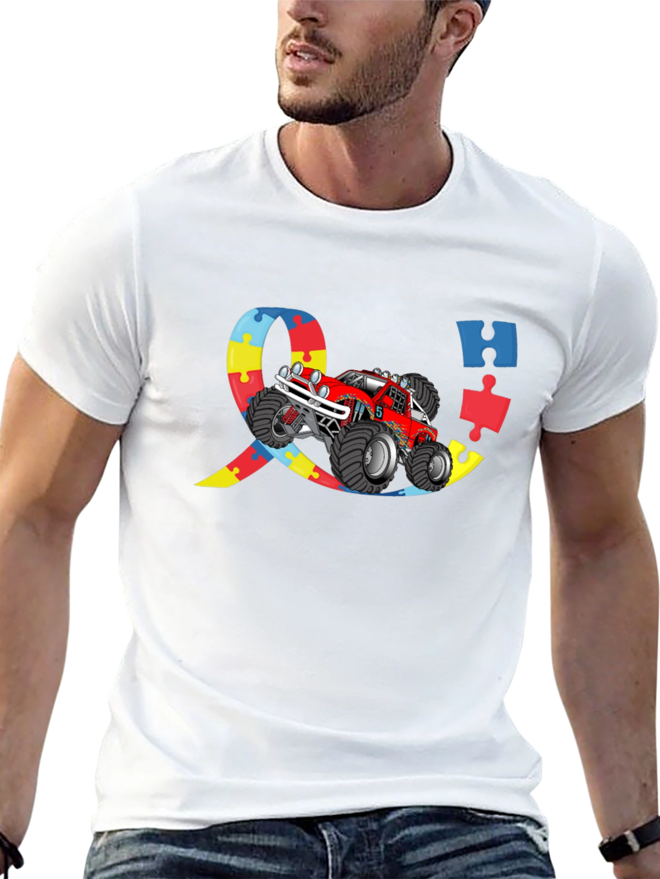Autism Awareness Monster Truck Graphic Tee