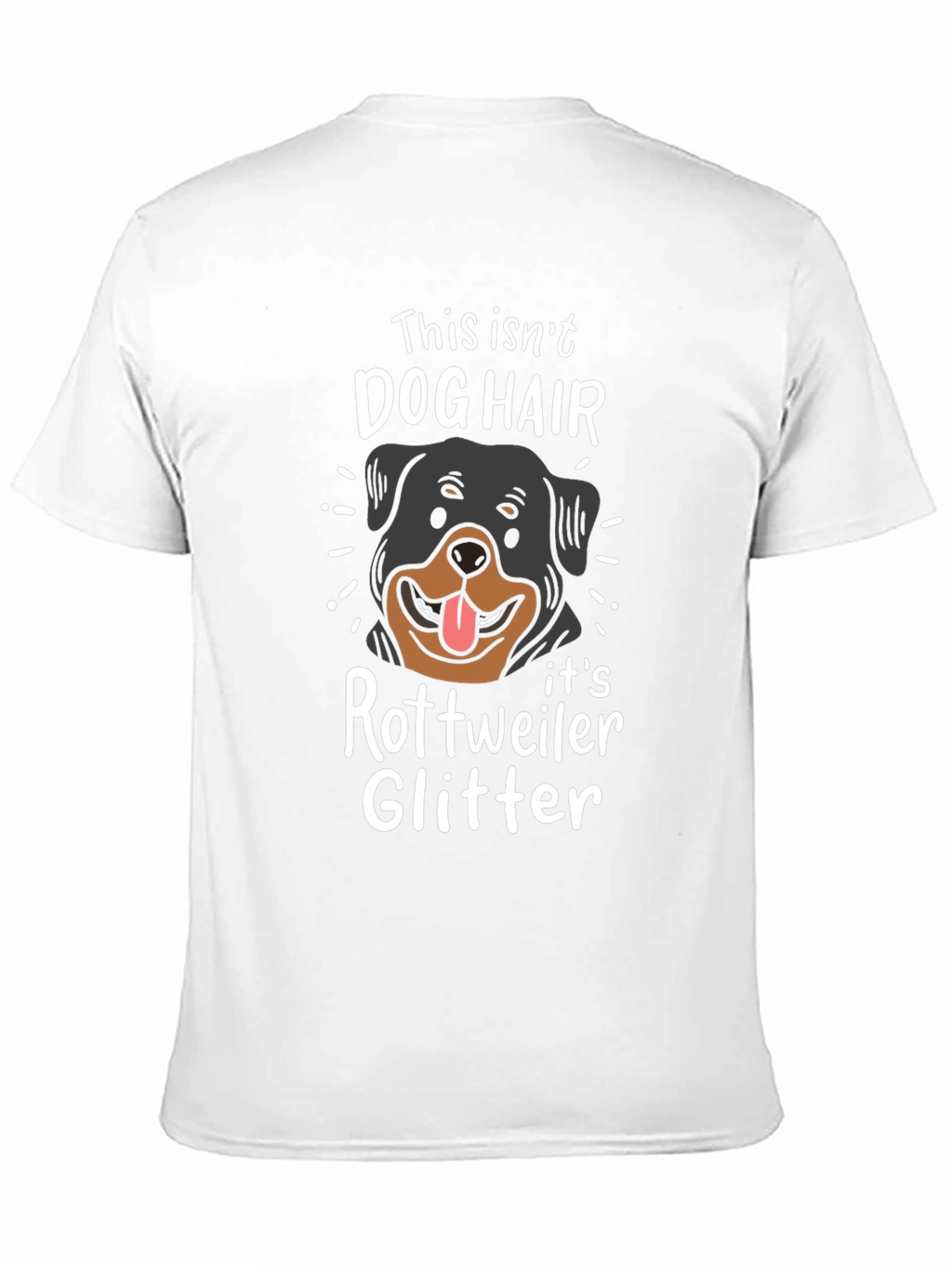 Rottweiler Dog Hair Glitter T-Shirt
