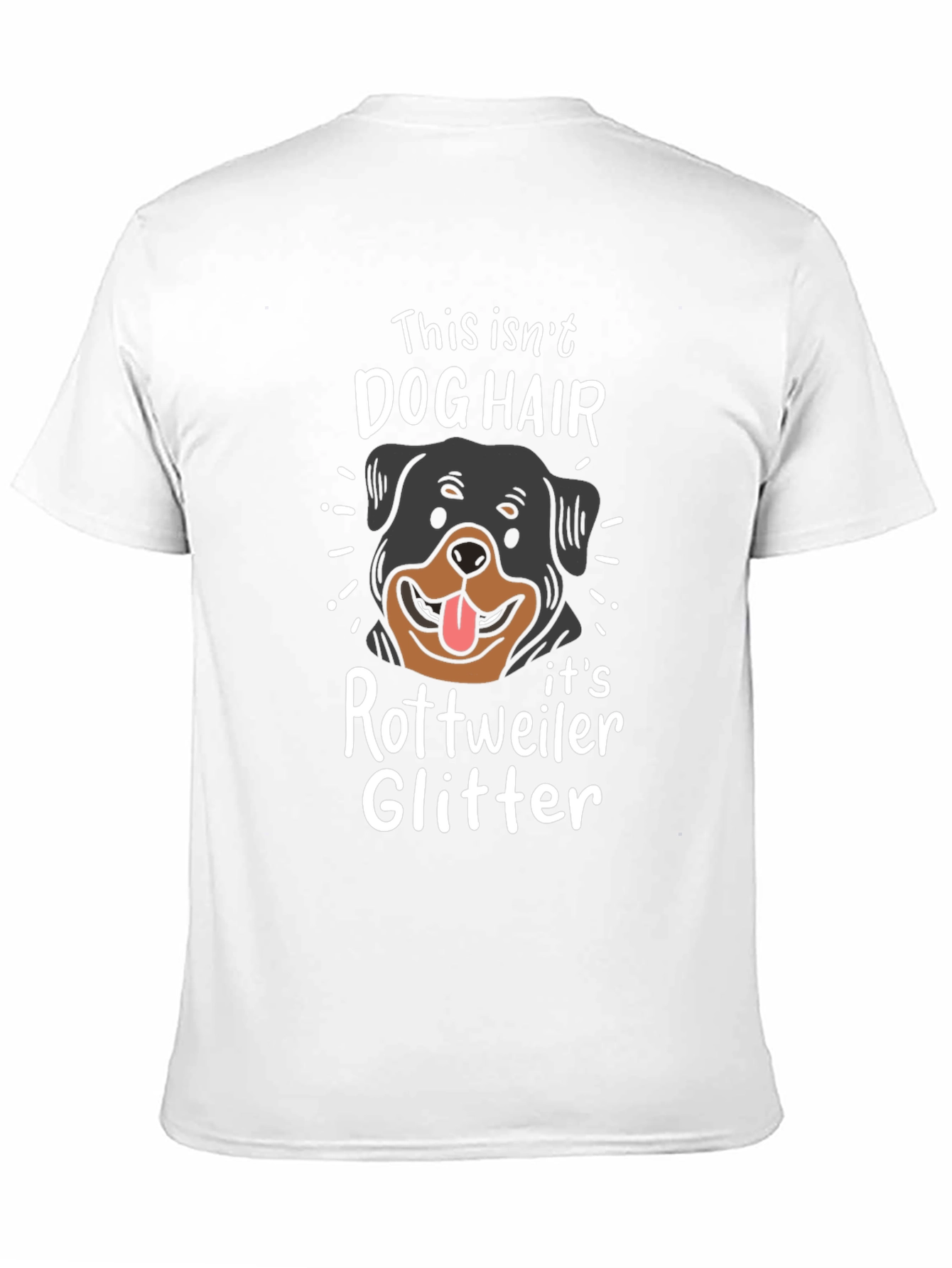 Rottweiler Dog Hair Glitter T-Shirt