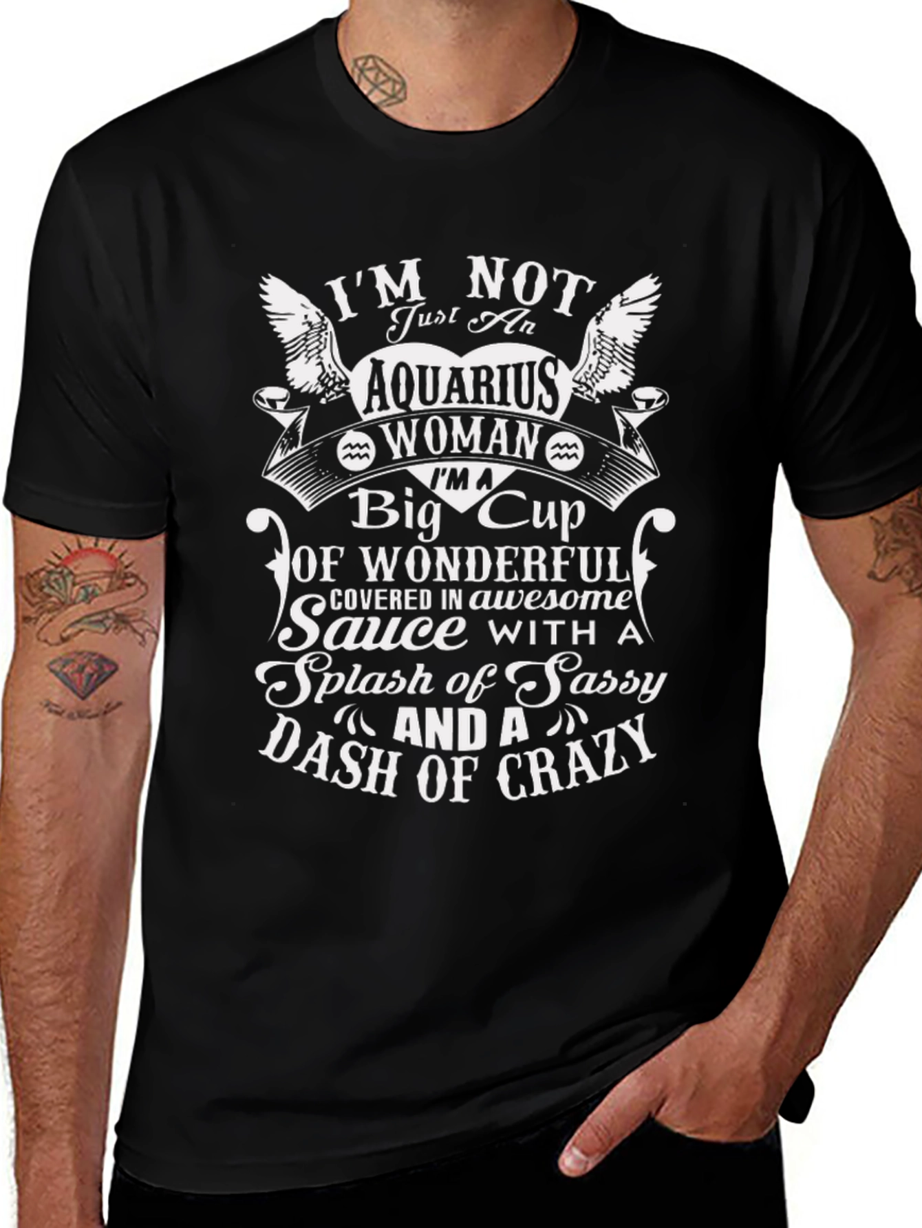 Aquarius Woman Sassy Crazy Graphic T-Shirt