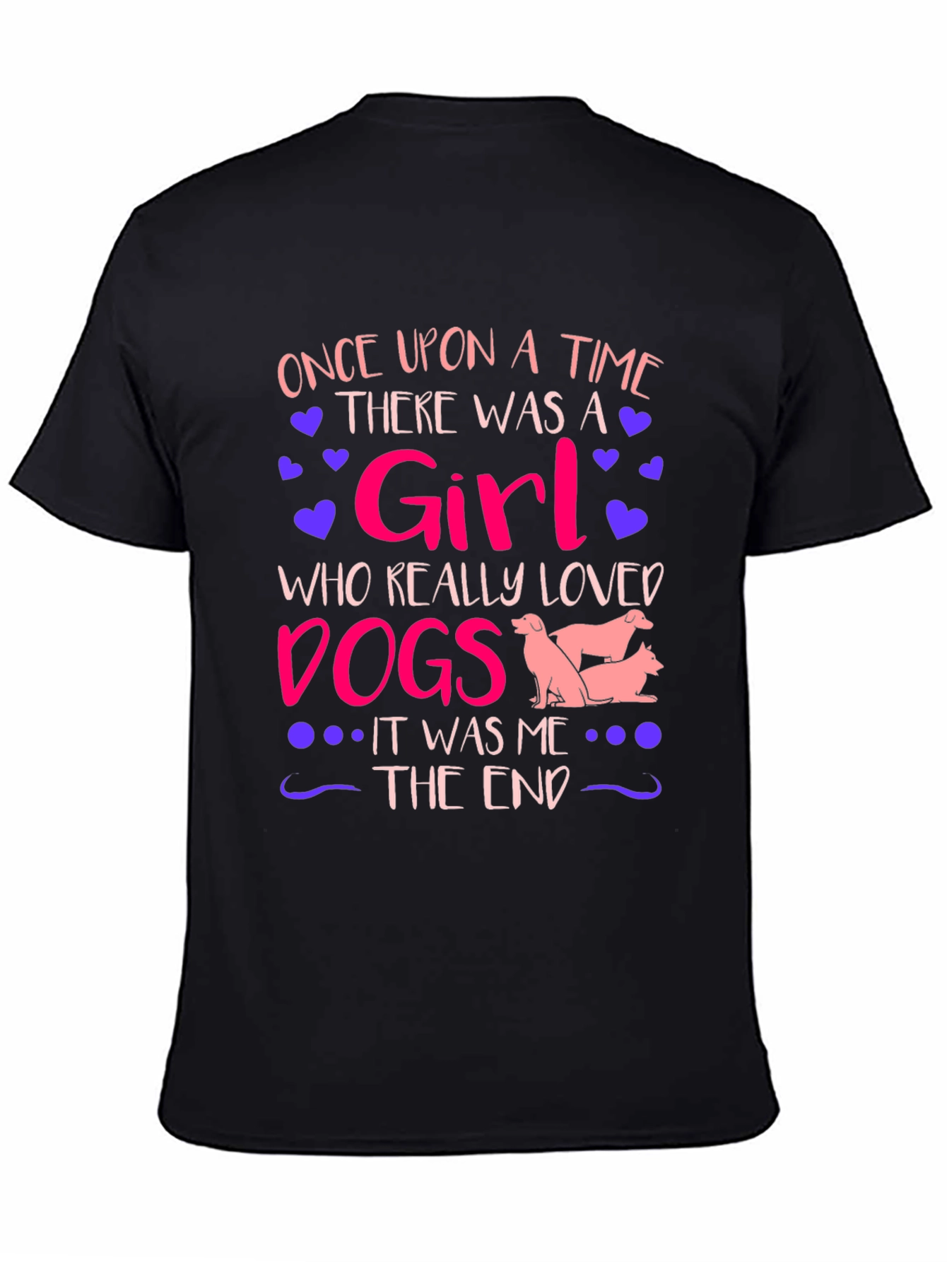 Girl Who Loves Dogs T-Shirt - Cute Animal Lover Tee