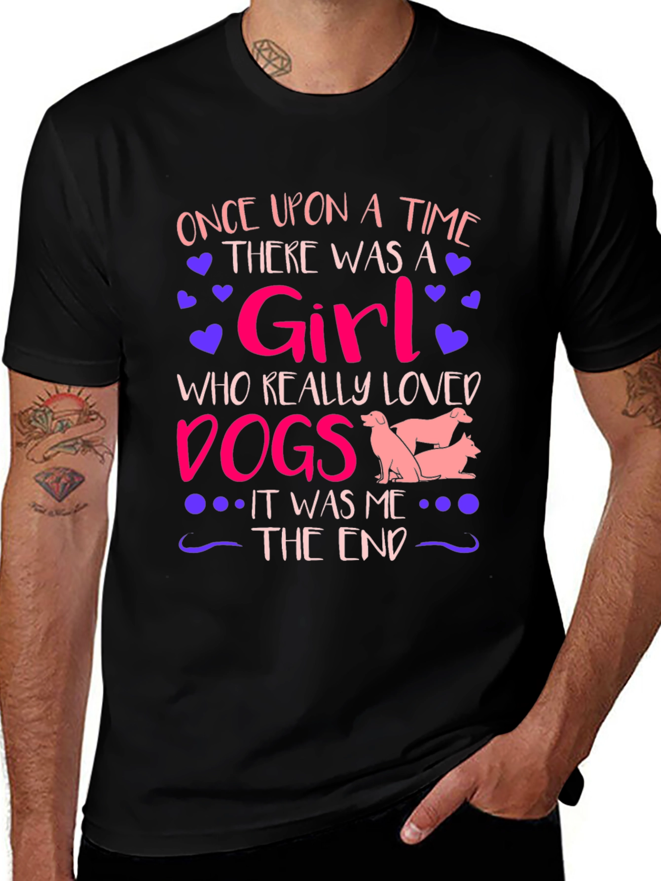 Girl Who Loves Dogs T-Shirt - Cute Animal Lover Tee