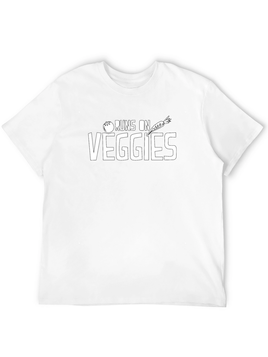 Runs on Veggies T-Shirt - Black Vegetable Lover Tee