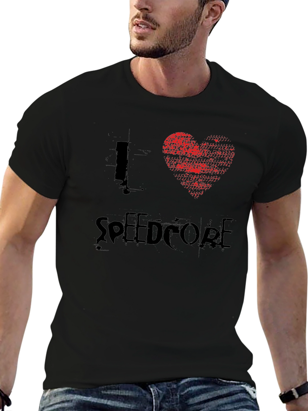I Heart Speedcore Black T-Shirt