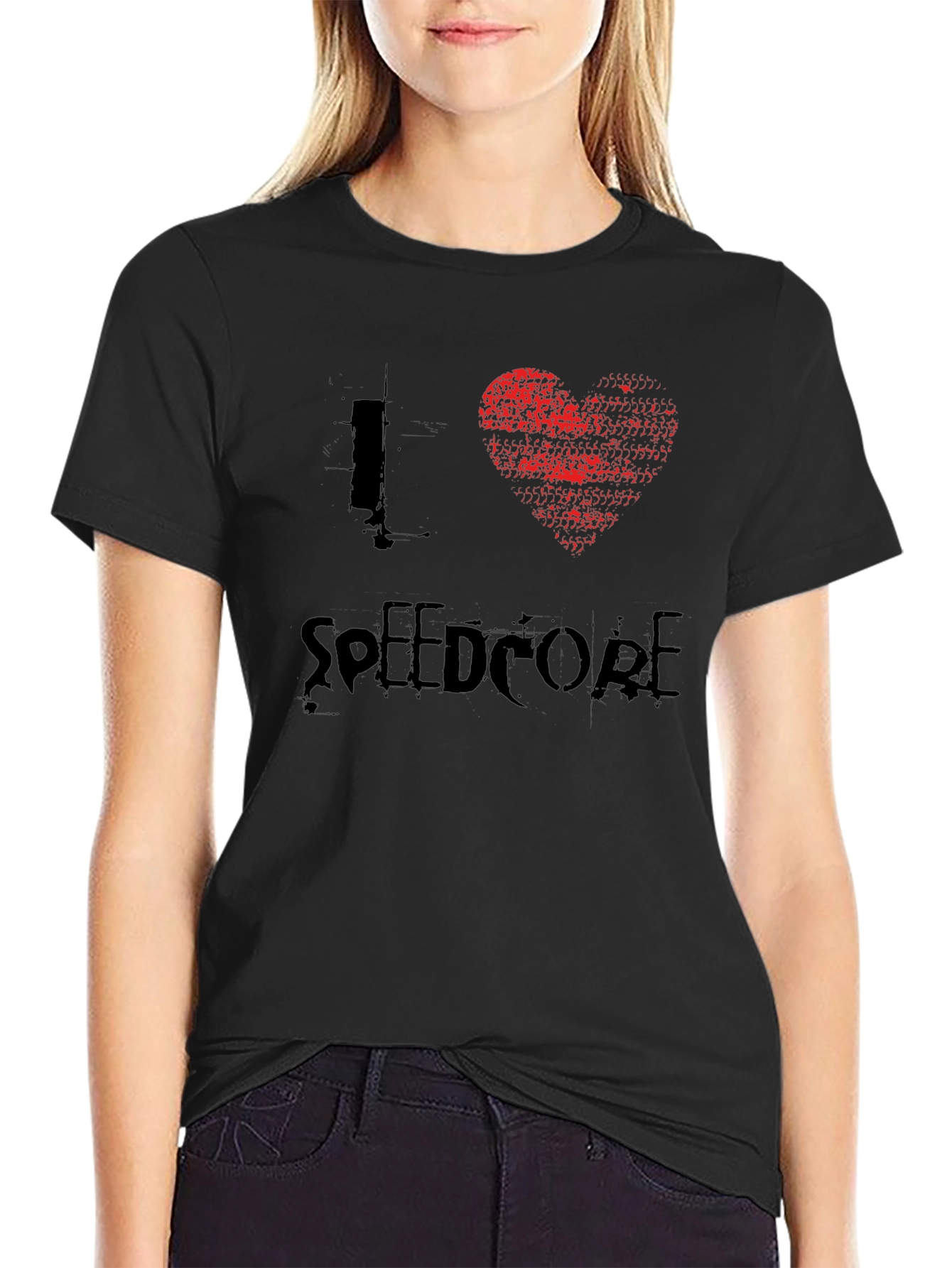 I Heart Speedcore Black T-Shirt