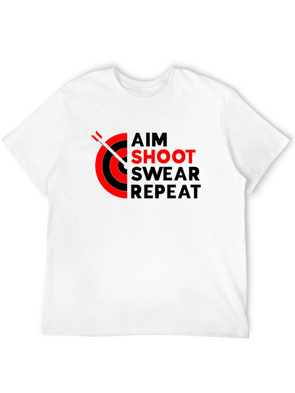 Aim Shoot Swear Repeat T-Shirt Black Archery