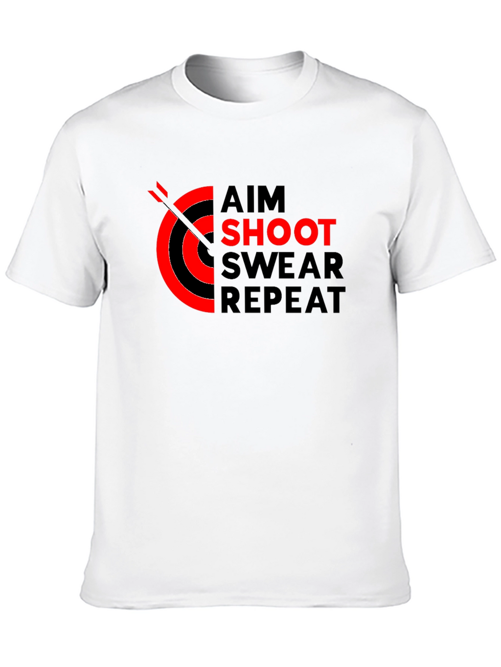 Aim Shoot Swear Repeat T-Shirt Black Archery