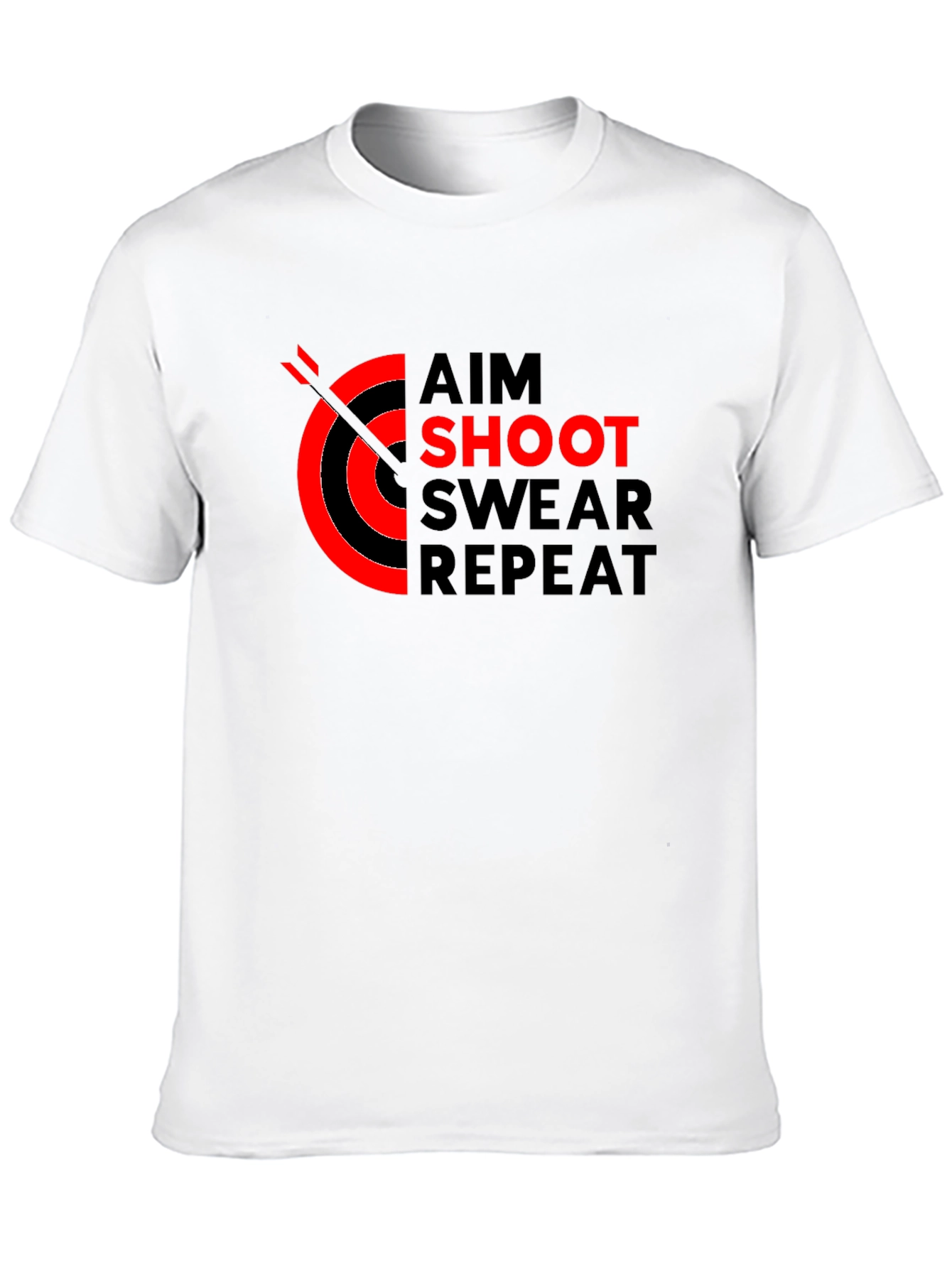 Aim Shoot Swear Repeat T-Shirt Black Archery