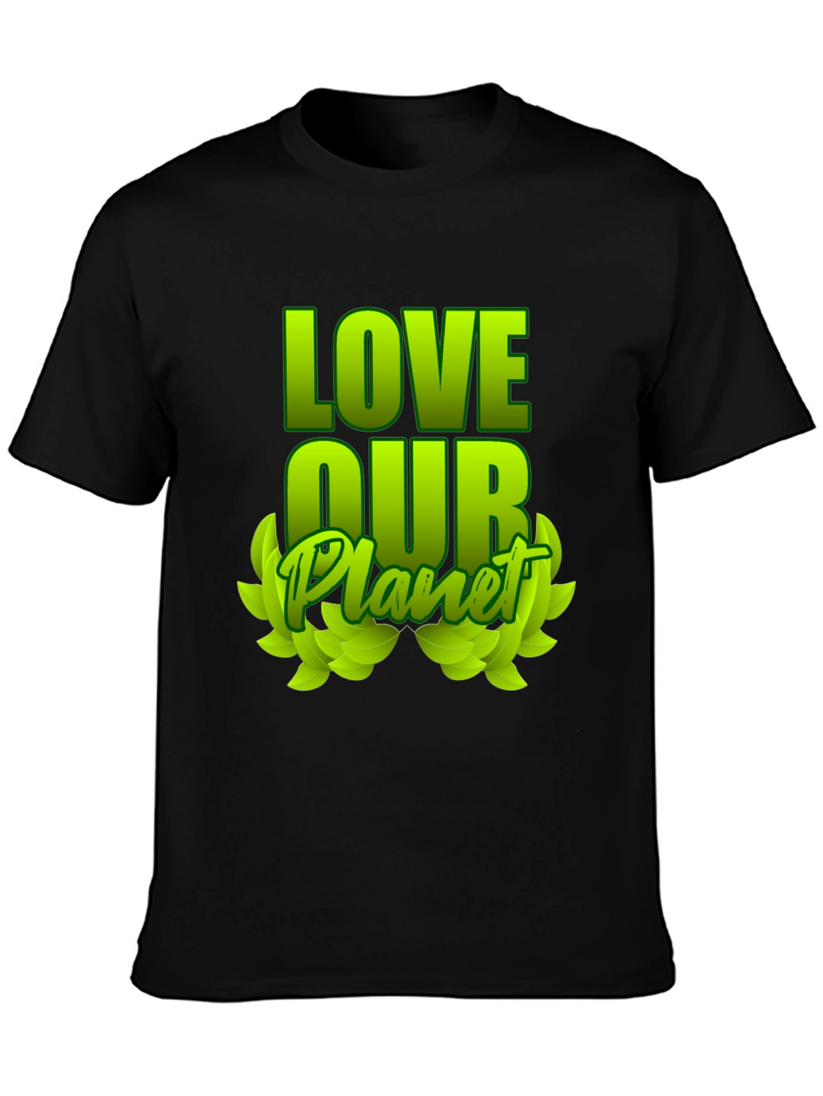Love Our Planet Green Graphic T-Shirt