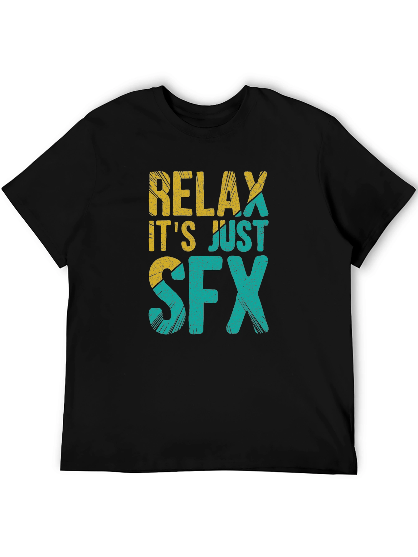 Relax Its Just SFX Black Graphic Tee