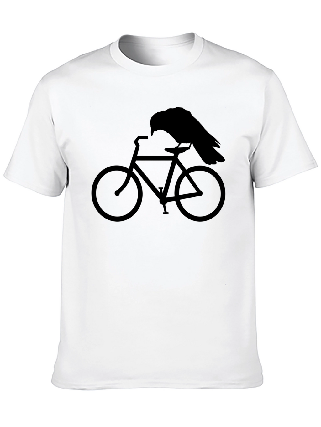 Raven on Bike Graphic Tee - Mens Black T-Shirt