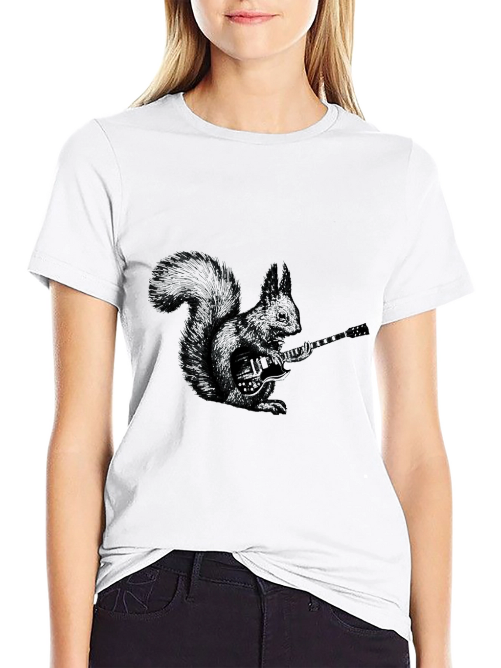 Squirrel Guitarist Graphic Tee