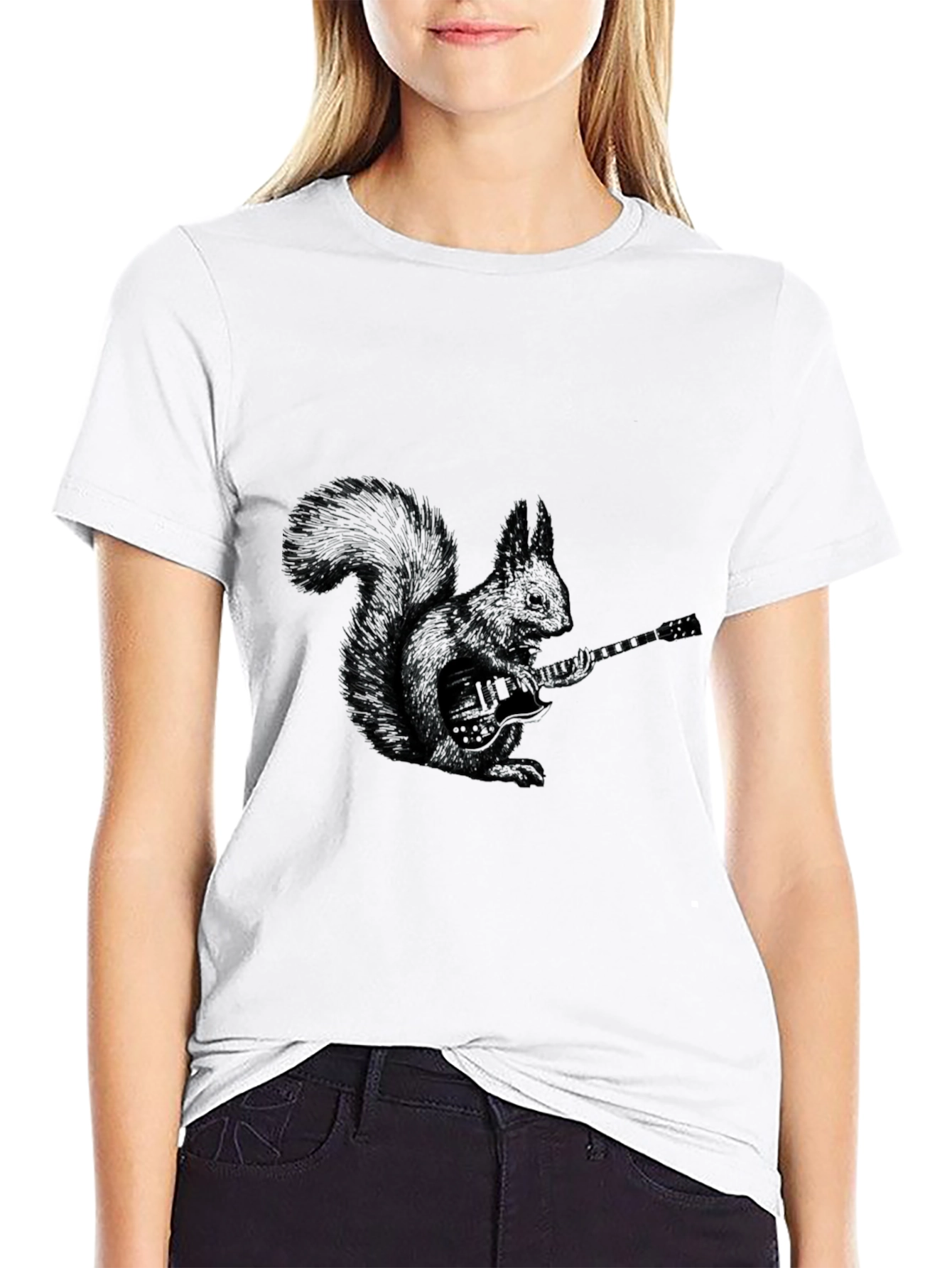 Squirrel Guitarist Graphic Tee