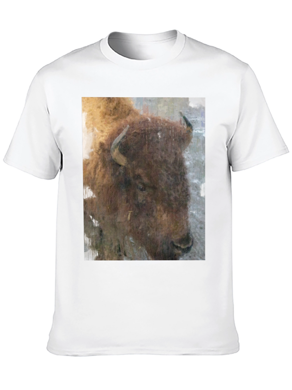 Bison Graphic Print Black T-Shirt