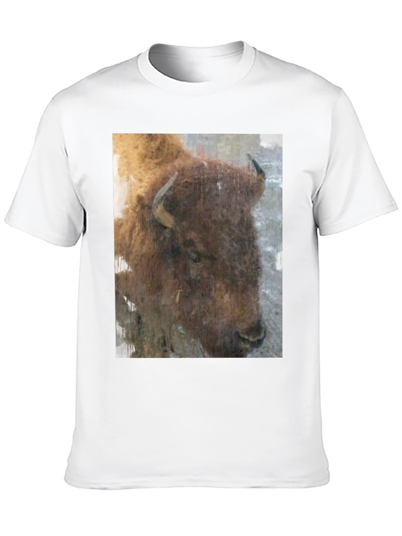 Bison Graphic Print Black T-Shirt