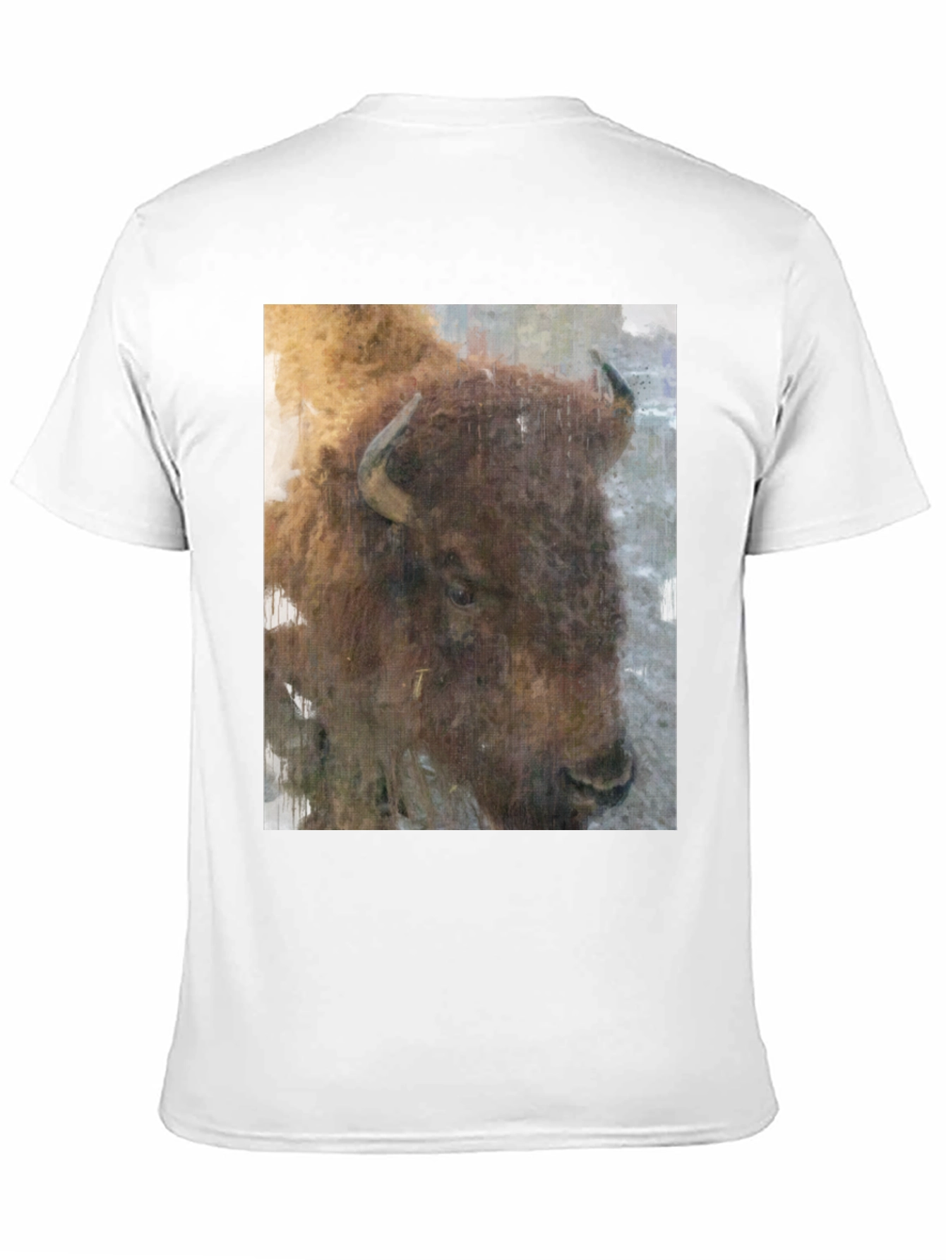 Bison Graphic Print Black T-Shirt
