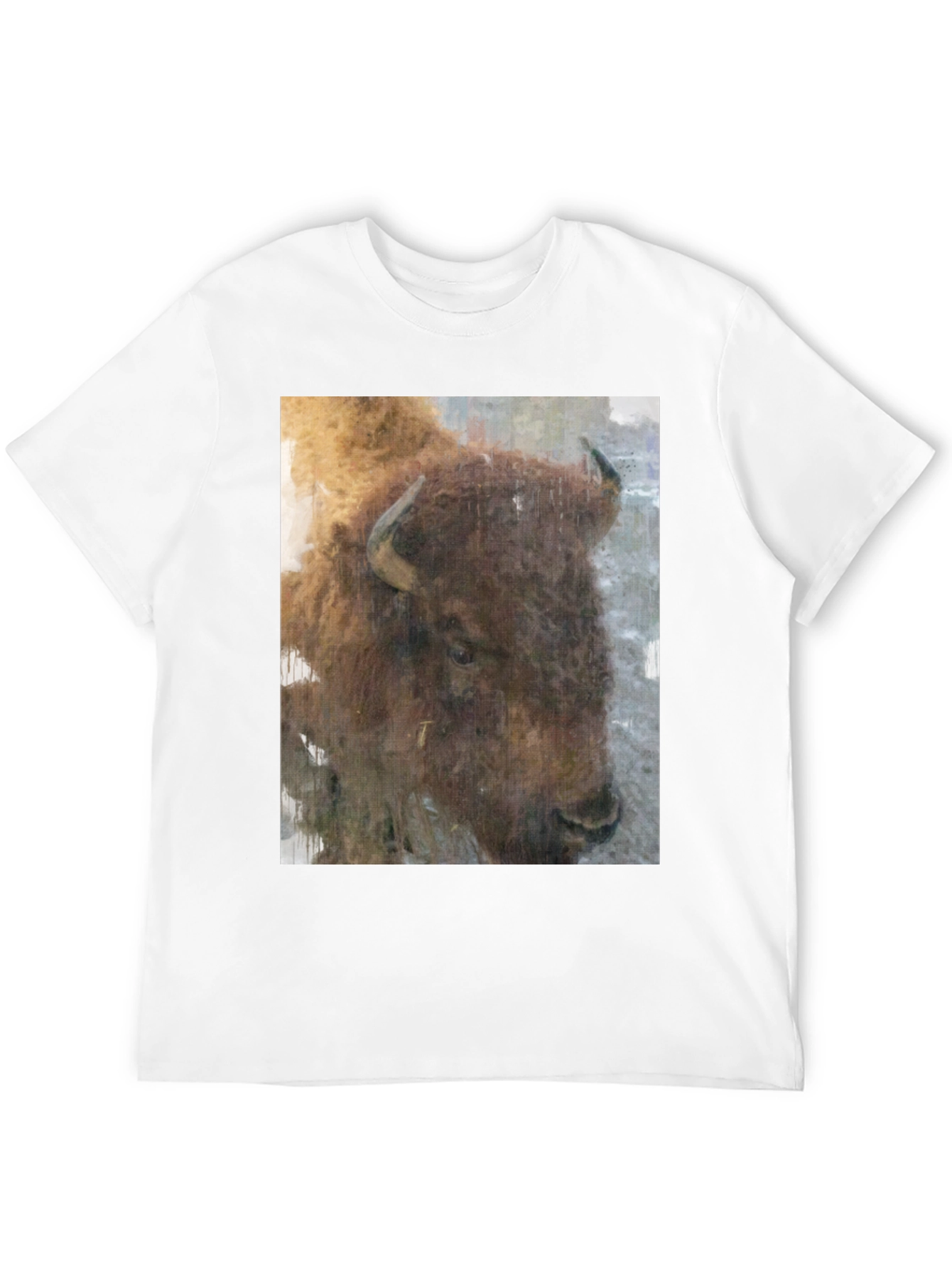 Bison Graphic Print Black T-Shirt