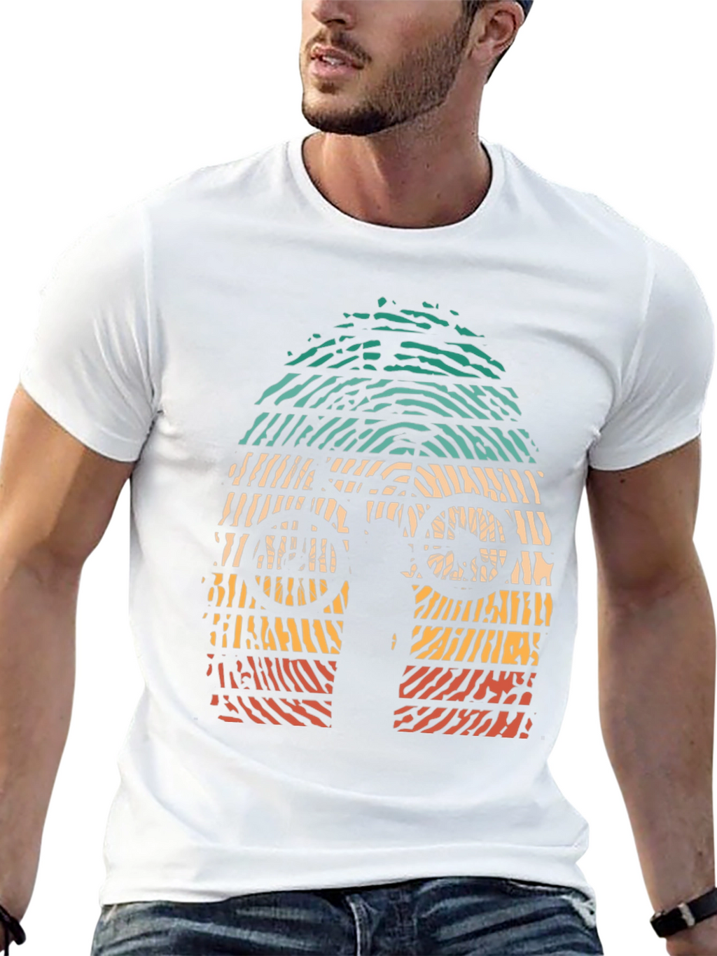 Retro Mountain Biker Graphic Tee - Black