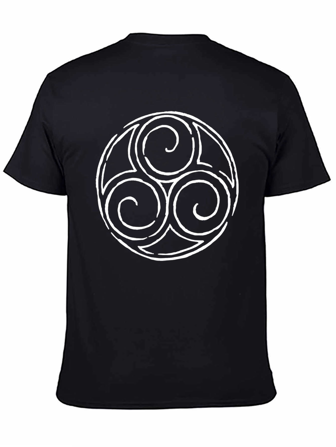 Triskelion Black Tee - Celtic Knot Design
