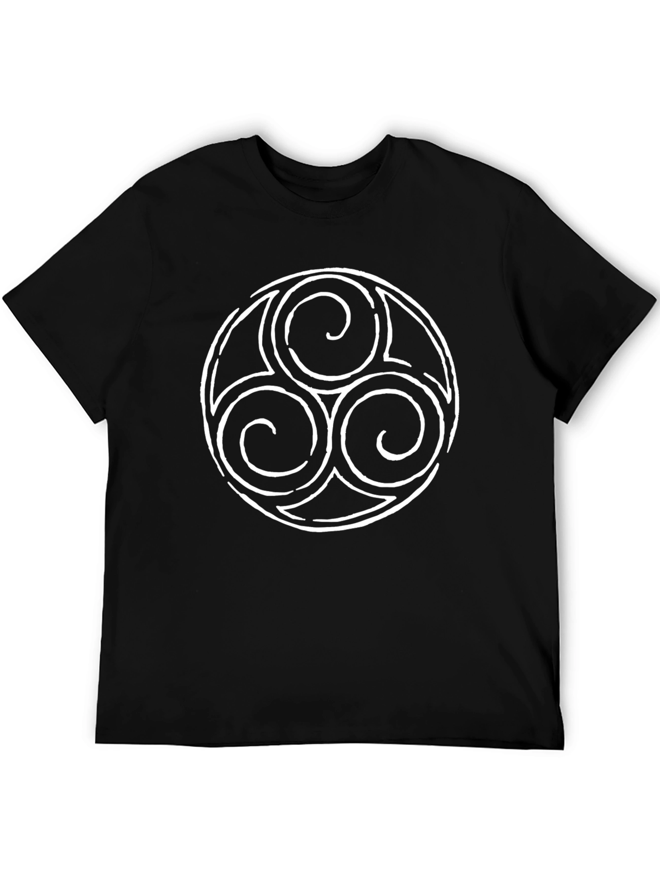 Triskelion Black Tee - Celtic Knot Design