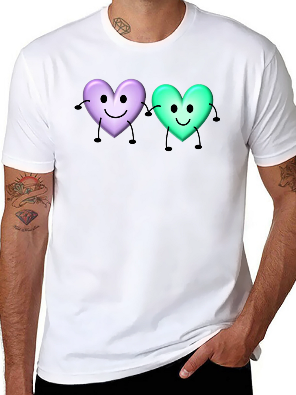 Cute Cartoon Heart T-Shirt