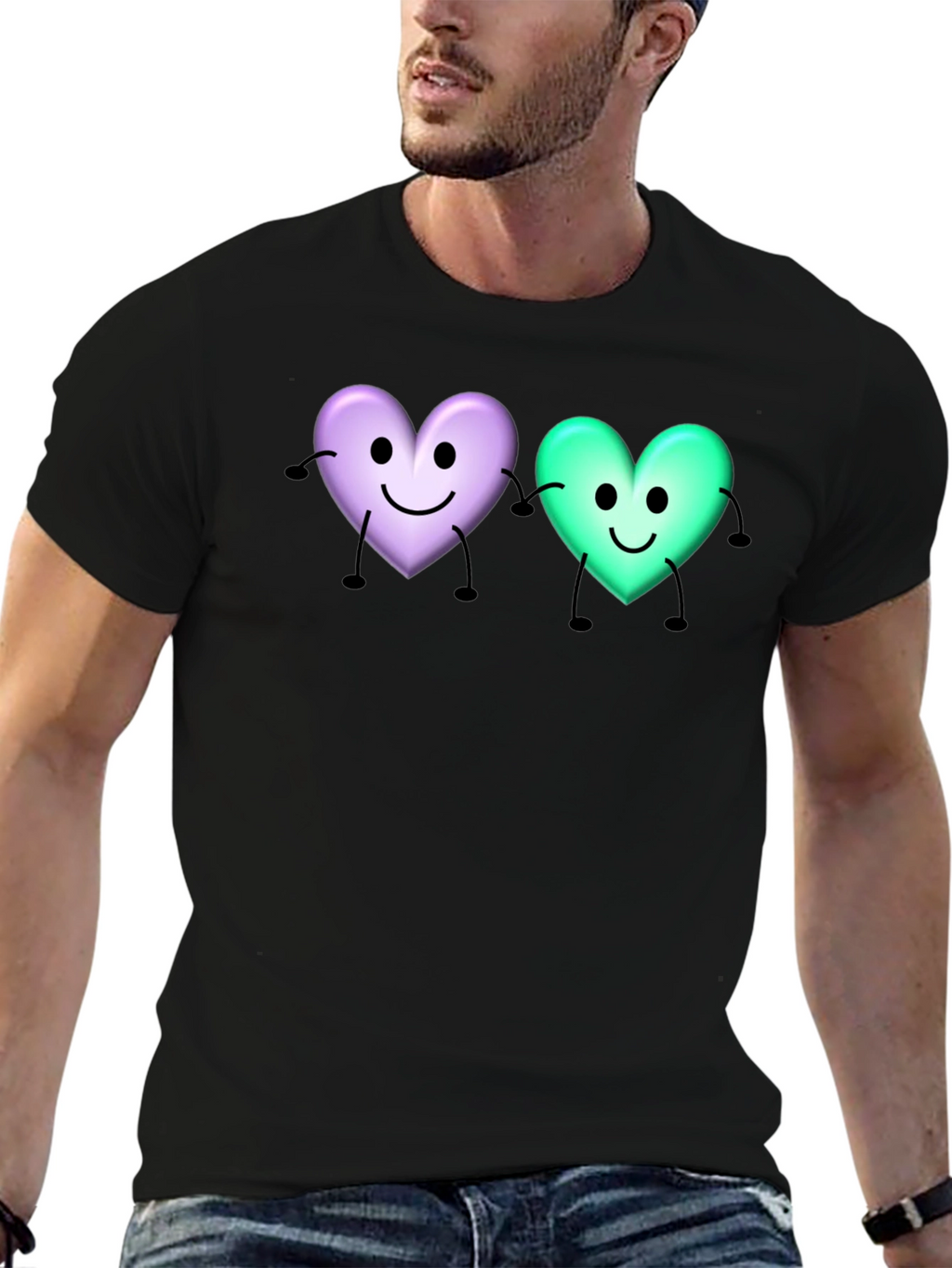 Cute Cartoon Heart T-Shirt