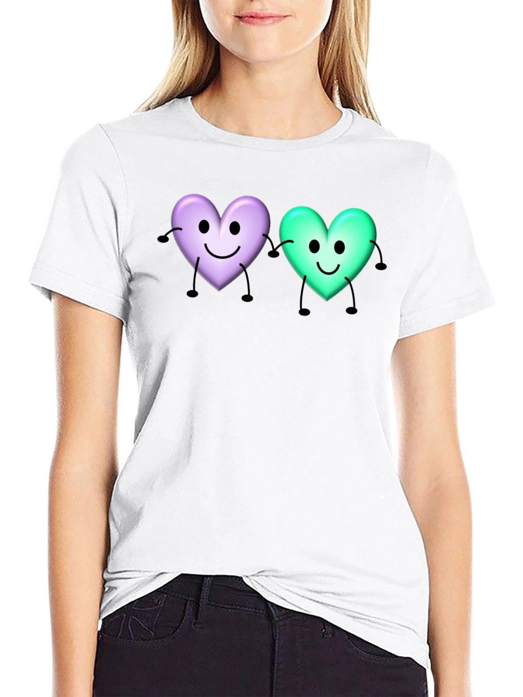 Cute Cartoon Heart T-Shirt