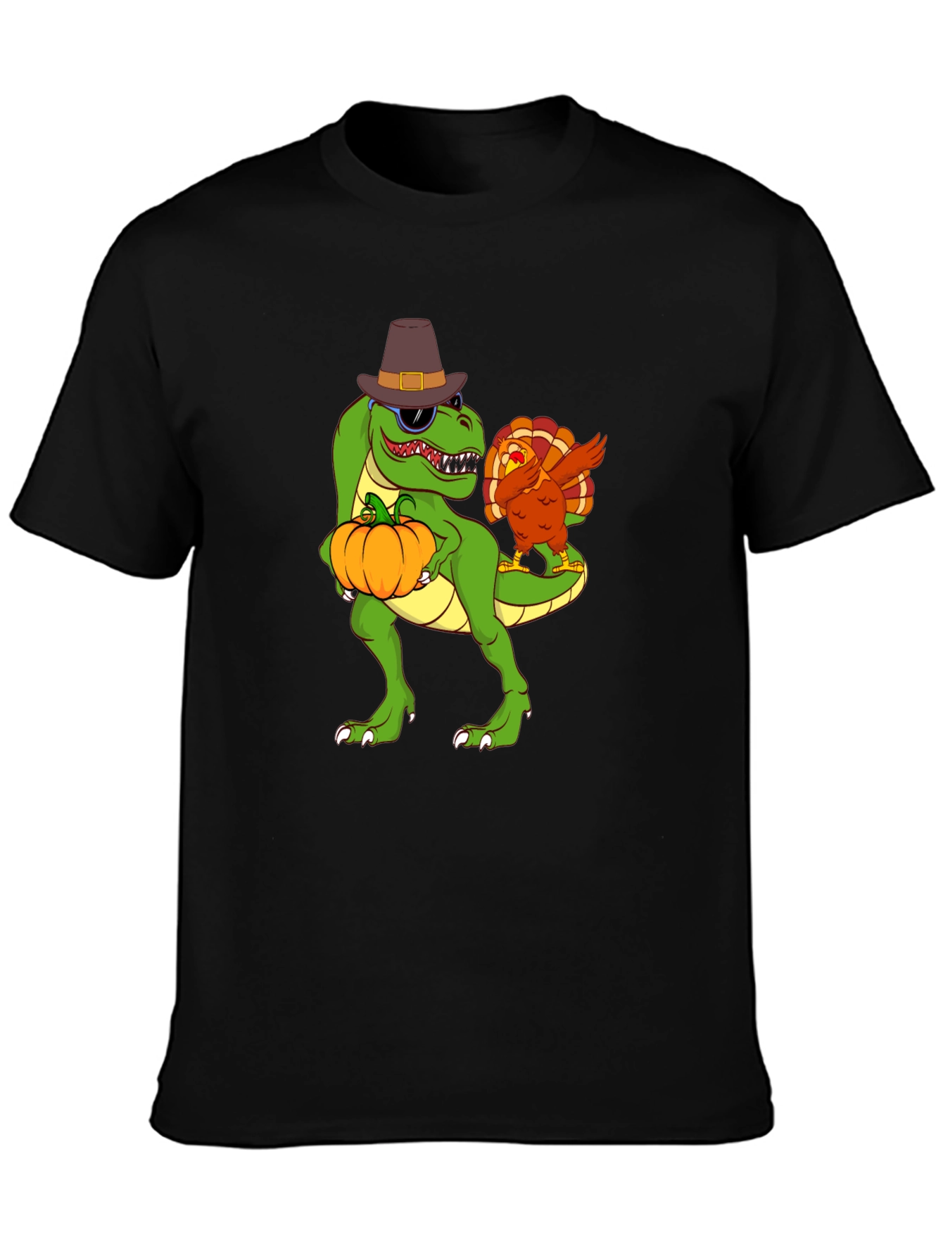 Thanksgiving T-Rex Turkey Dab Funny T-Shirt