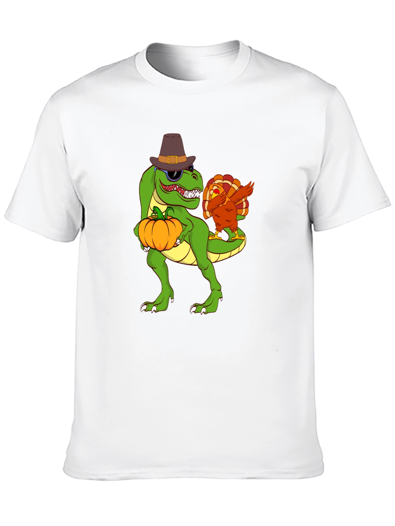 Thanksgiving T-Rex Turkey Dab Funny T-Shirt