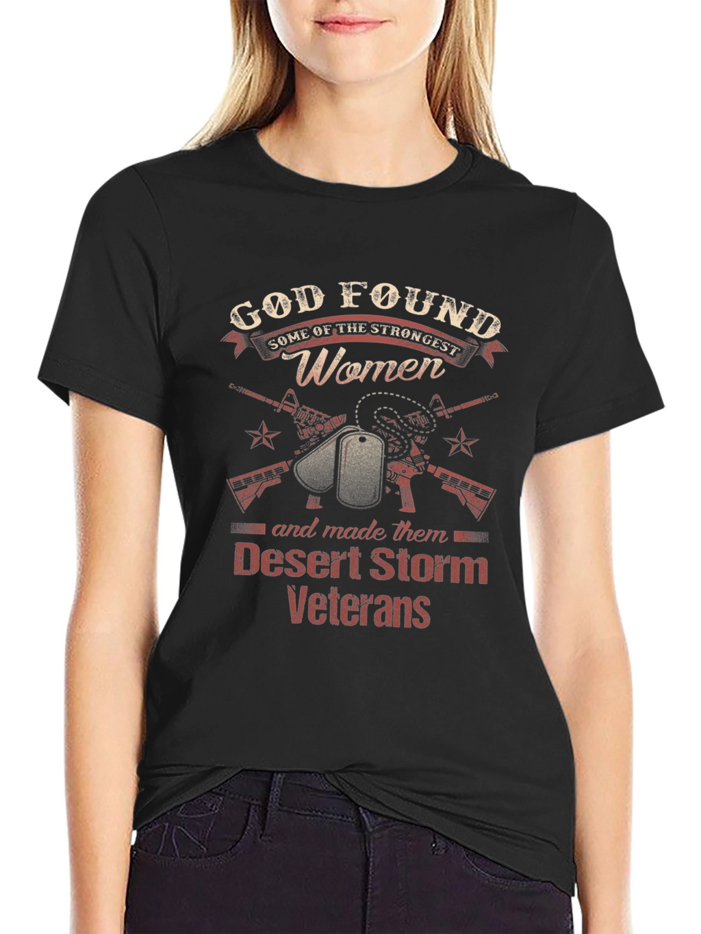 Desert Storm Veteran Womens Graphic T-Shirt