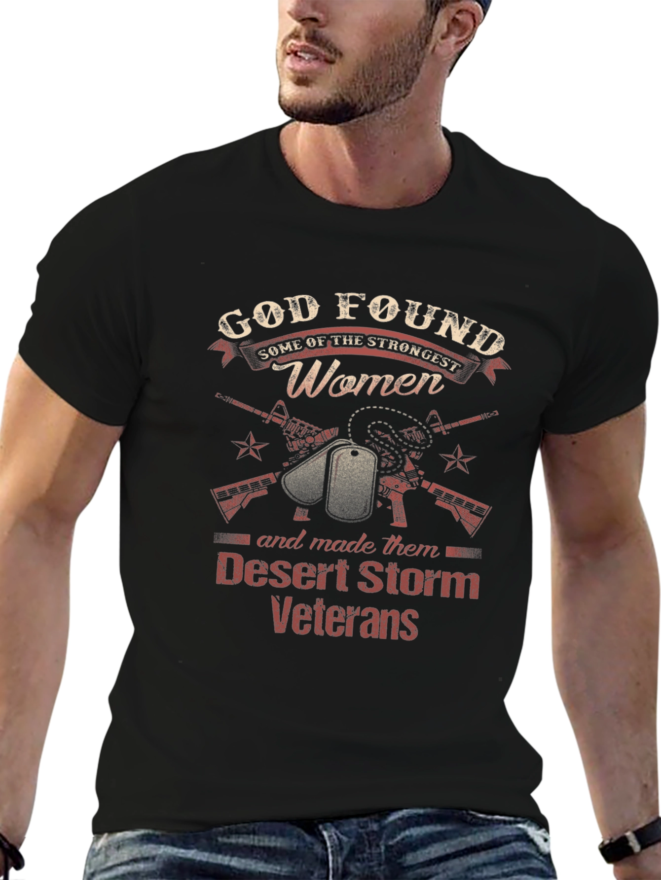 Desert Storm Veteran Womens Graphic T-Shirt