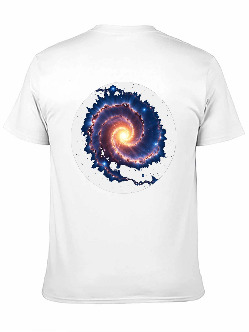 Galaxy Spiral Graphic Tee - Mens Black T-Shirt