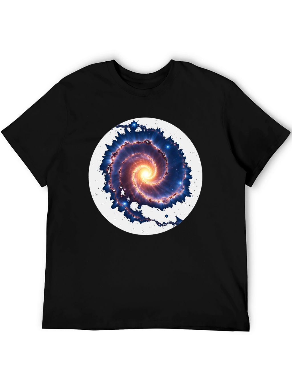 Galaxy Spiral Graphic Tee - Mens Black T-Shirt