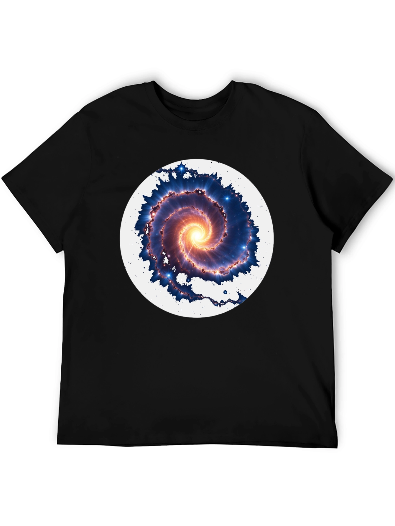 Galaxy Spiral Graphic Tee - Mens Black T-Shirt