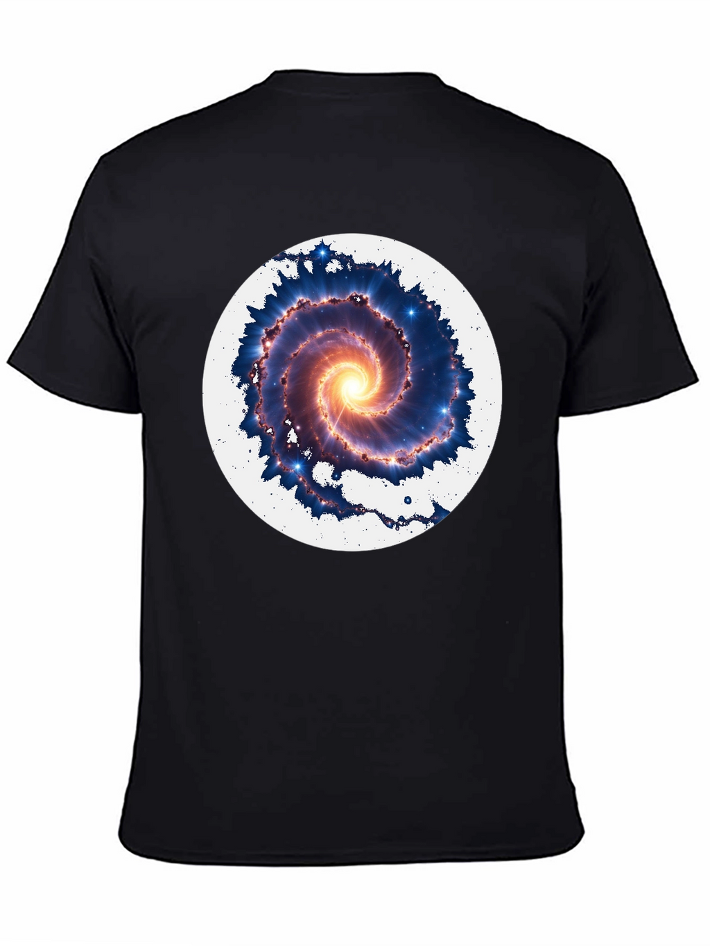 Galaxy Spiral Graphic Tee - Mens Black T-Shirt