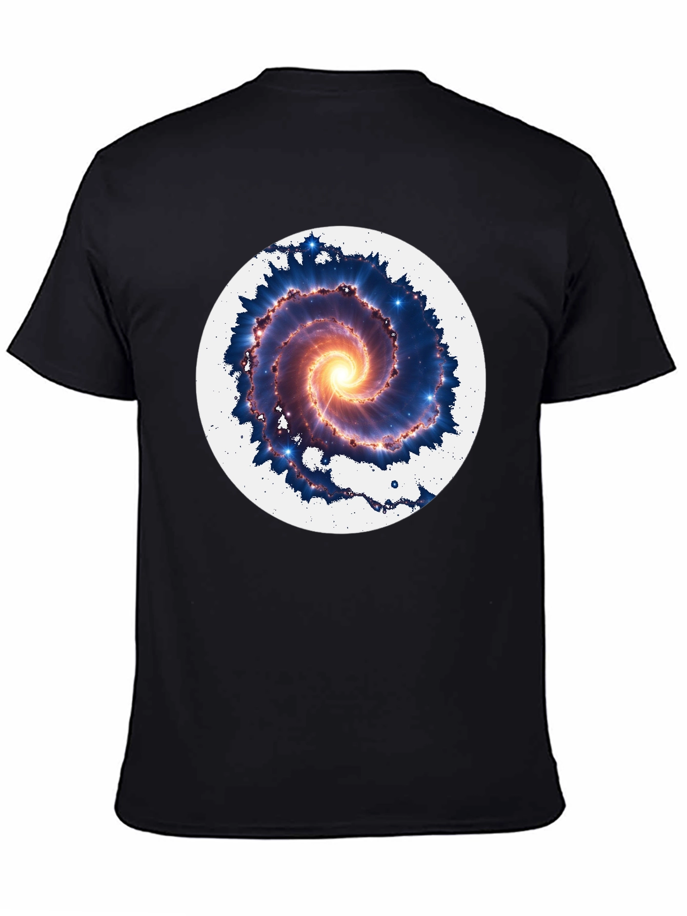Galaxy Spiral Graphic Tee - Mens Black T-Shirt