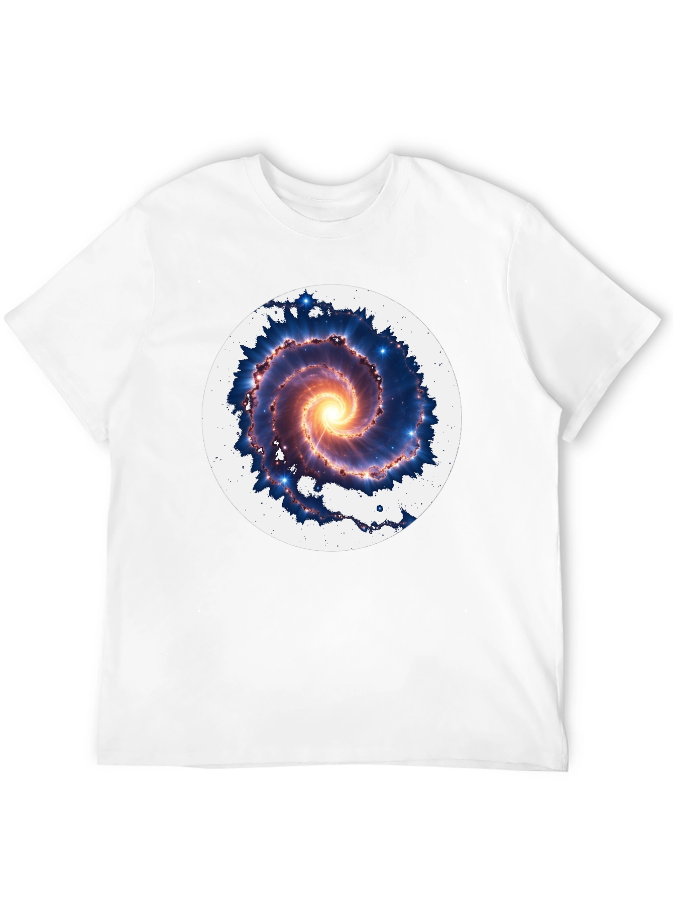 Galaxy Spiral Graphic Tee - Mens Black T-Shirt