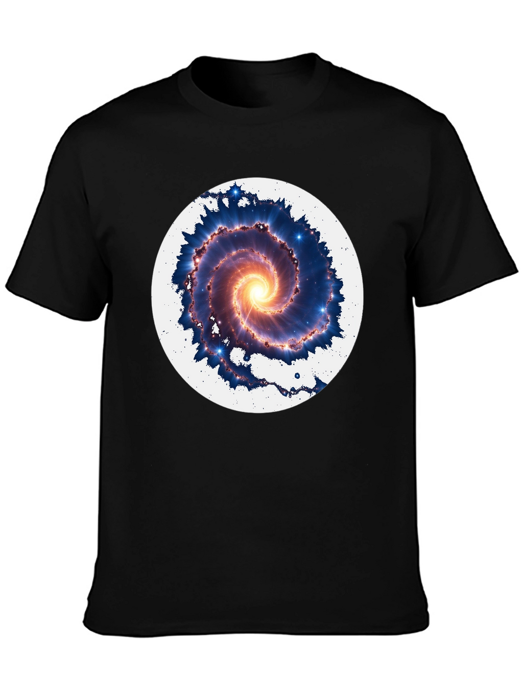 Galaxy Spiral Graphic Tee - Mens Black T-Shirt