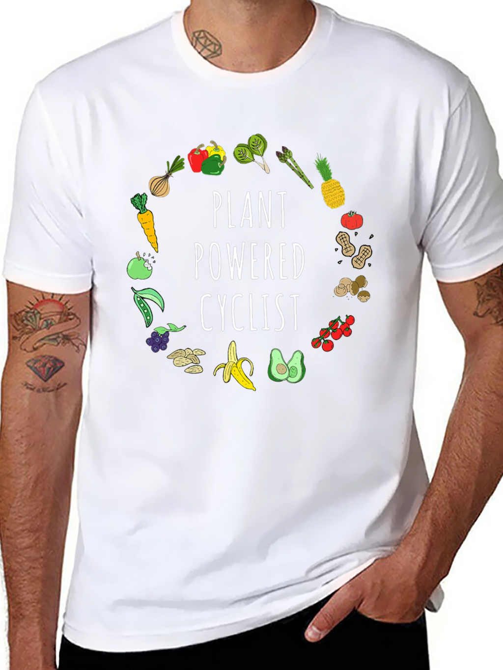 Plant Powered Cyclist Graphic Tee