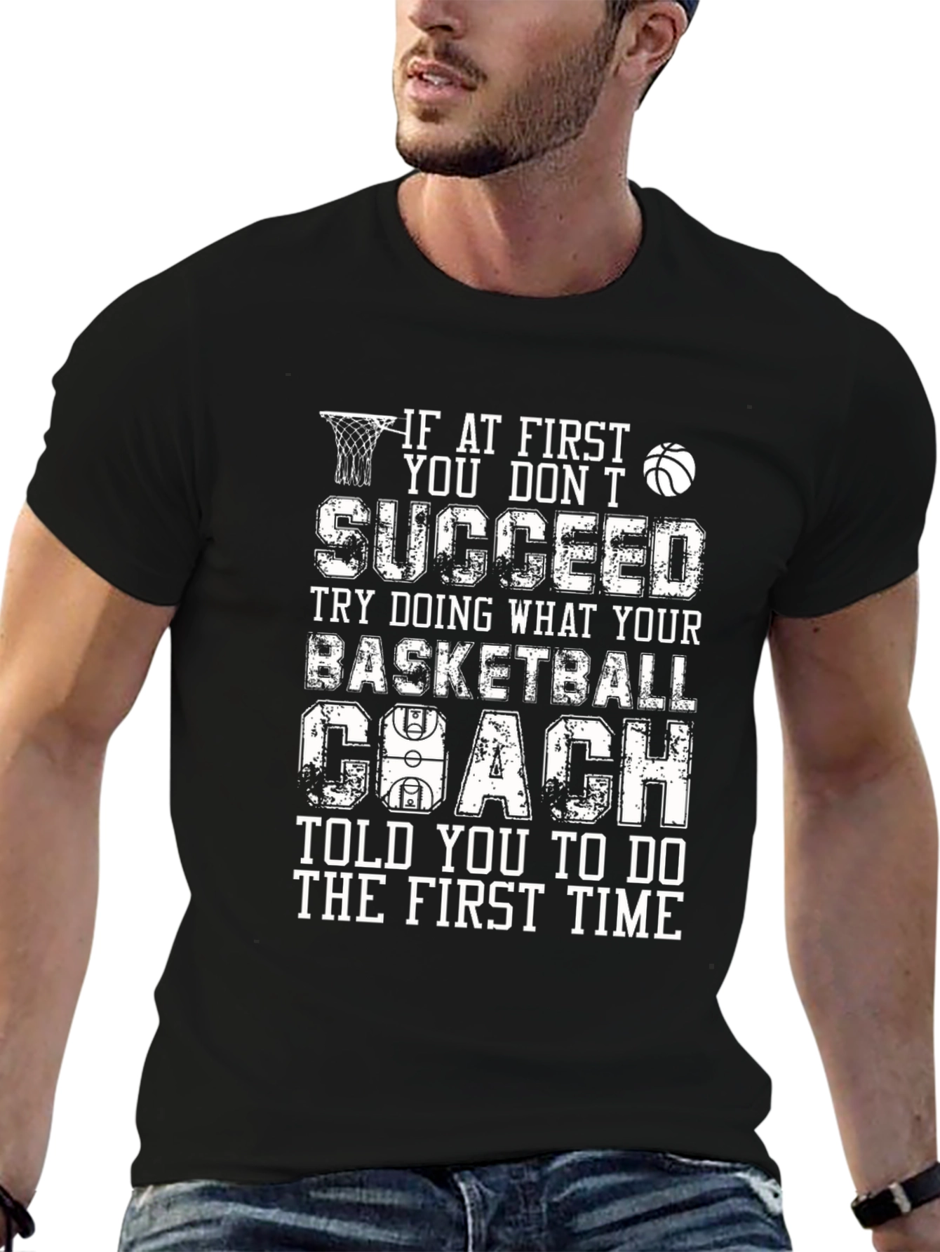 Basketball Coach Graphic Tee - Funny Sports T-Shirt