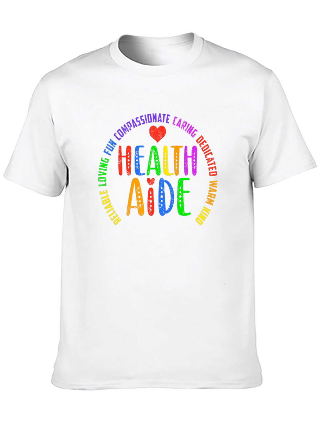 Health Aide Rainbow Graphic T-Shirt