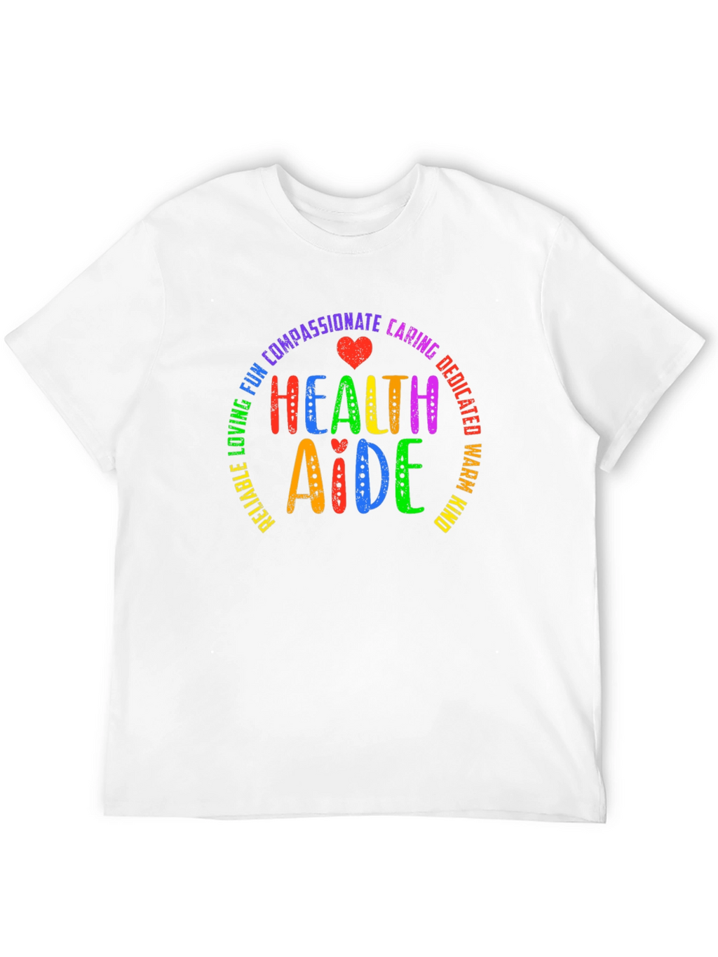 Health Aide Rainbow Graphic T-Shirt