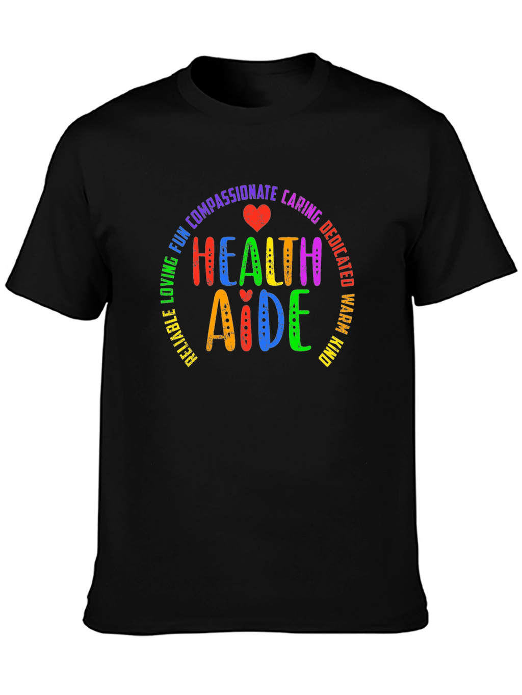 Health Aide Rainbow Graphic T-Shirt