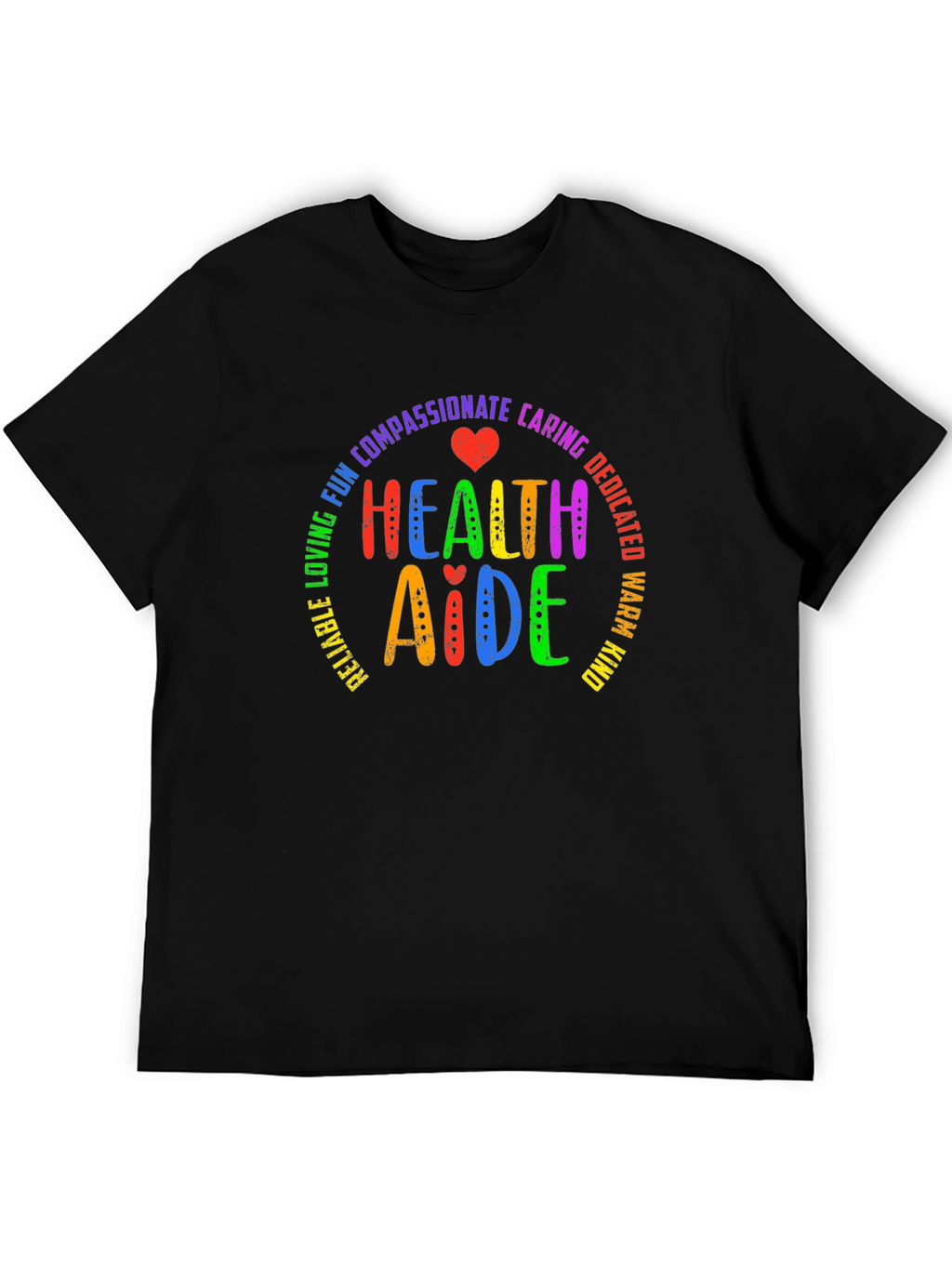 Health Aide Rainbow Graphic T-Shirt