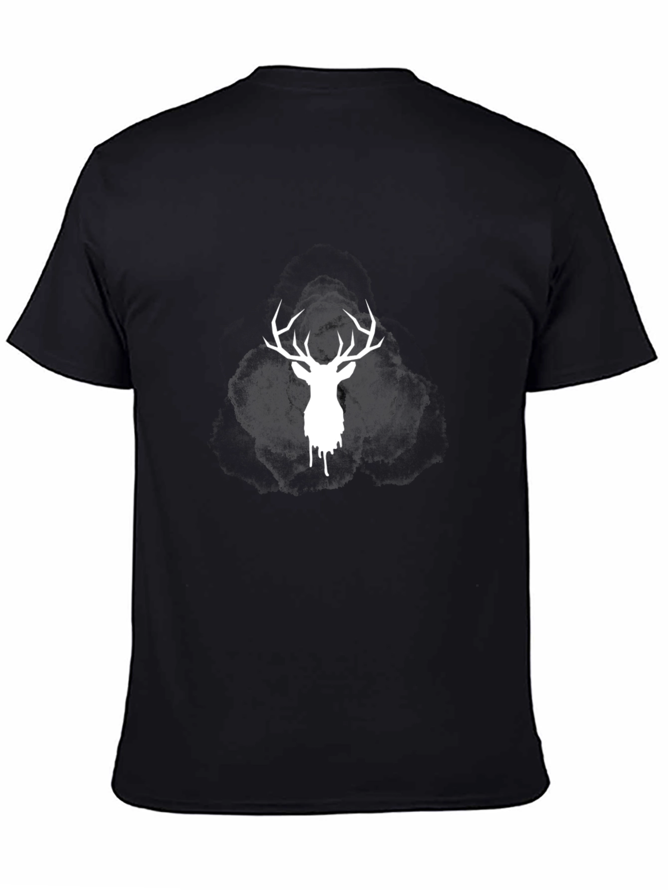 Black Stag Head Graphic Tee