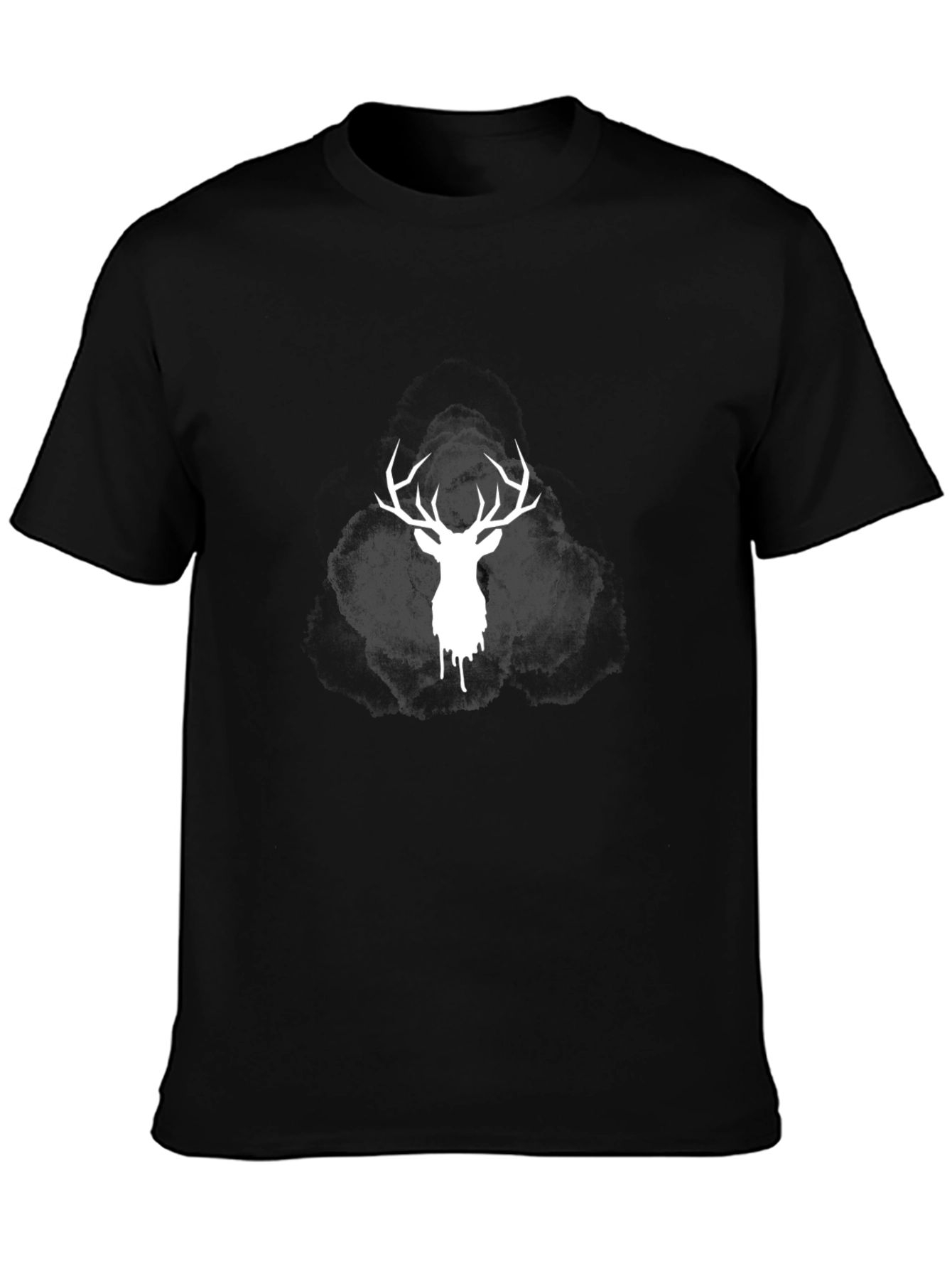 Black Stag Head Graphic Tee