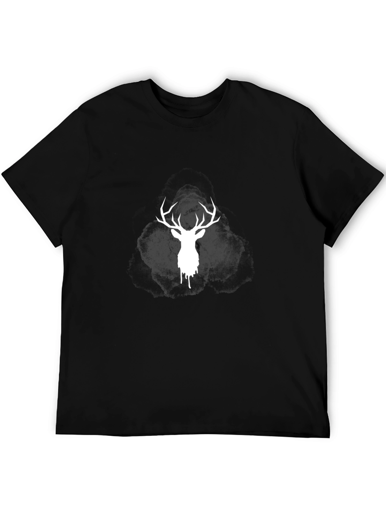 Black Stag Head Graphic Tee